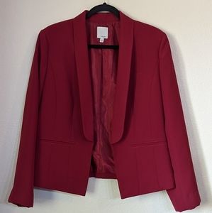 Halogen Burgundy Blazer With Lining Size 12